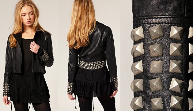 Emma Watson Leather Jacket. One Teaspoon Studded Leather